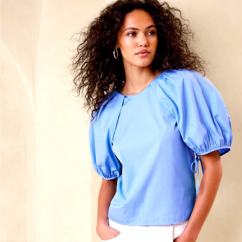 Laila Puff Sleeve Poplin Top